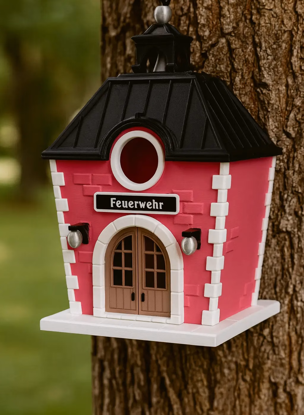 Vogelhaus Feuerwehrhaus | Nistkasten für kleine Gartenvögel