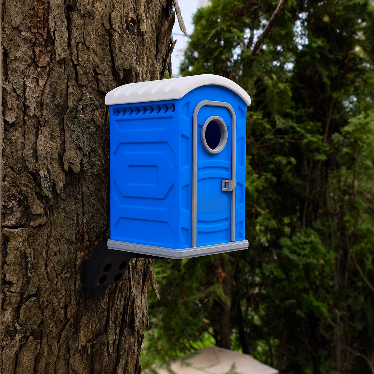 Vogelhaus Baustellen WC | Nistkasten für kleine Gartenvögel