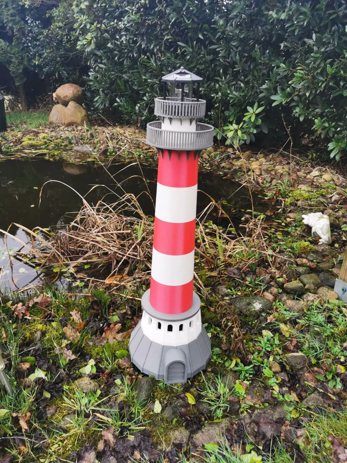 XL Leuchtturm mit Leuchtfeuer für innen & außen