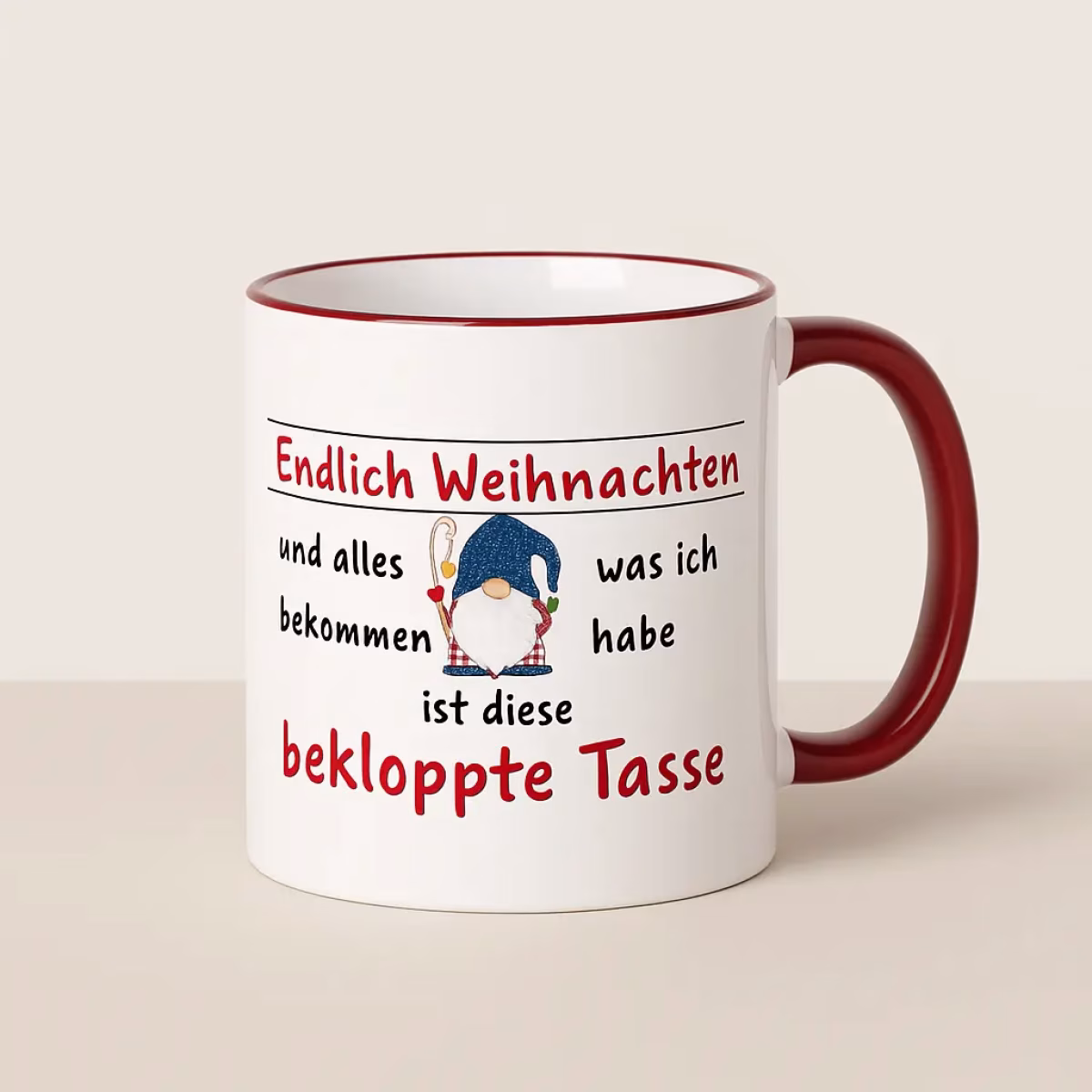 Weihnachtstasse – lustige Geschenkidee für Freunde & Kollegen