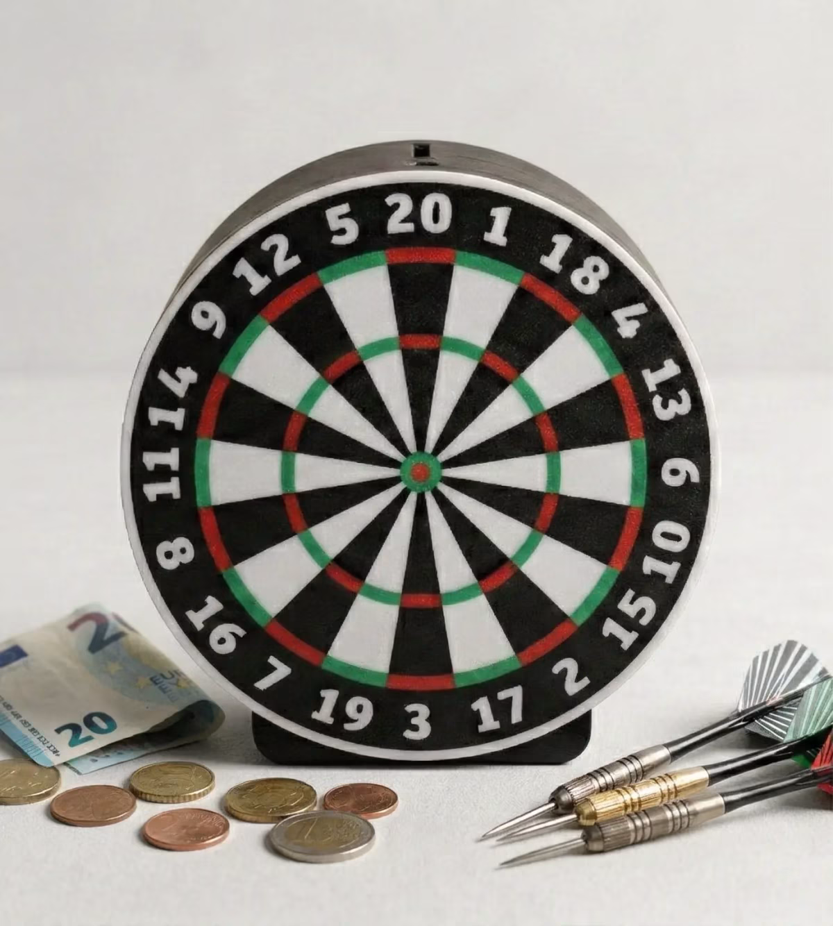 Spardose Dartscheibe stehend