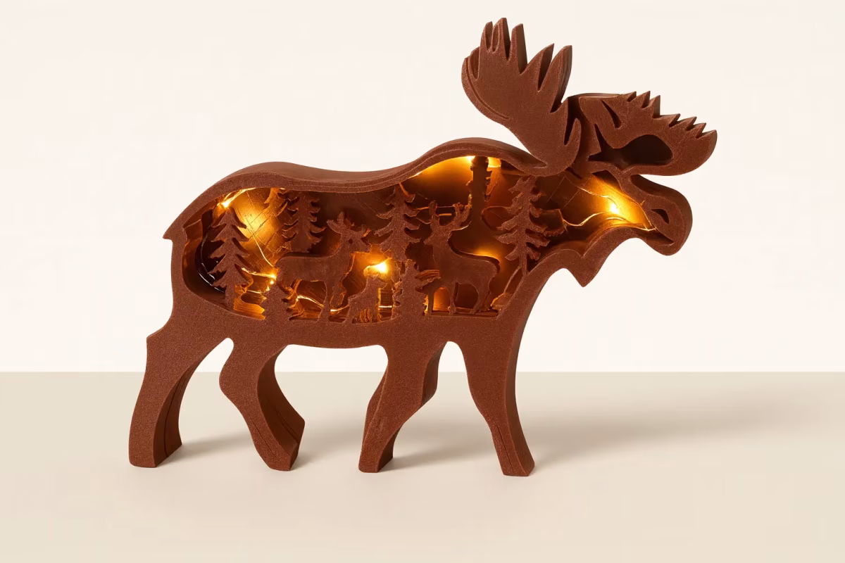Elch Schwibbogen – stimmungsvolles Nachtlicht