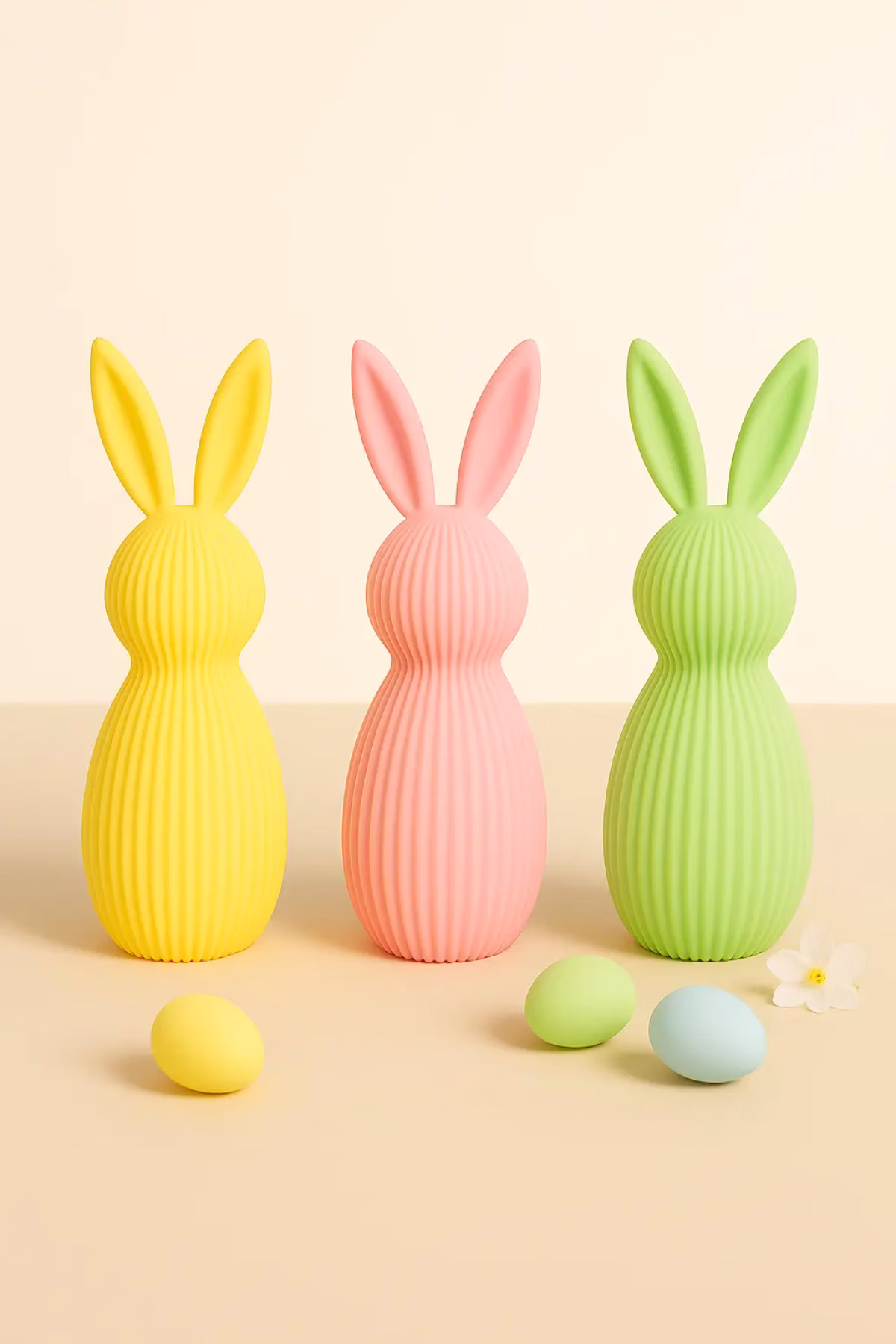 Hasen Figuren modern – schlichte Osterdekoration