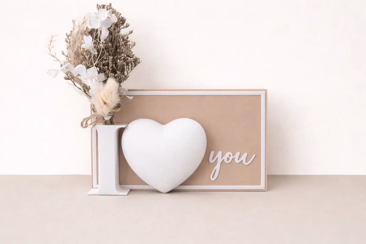 I love you – Herzkarte zum Aufstellen