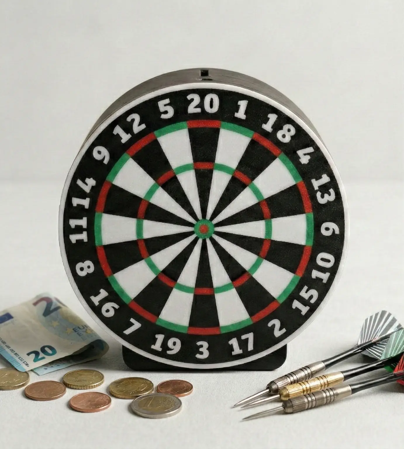 Spardose Dartscheibe stehend