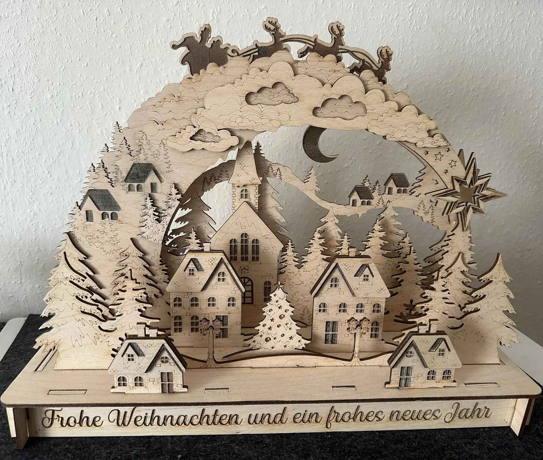 Schwibbogen Winterdorf – Weihnachtliche Dekoration