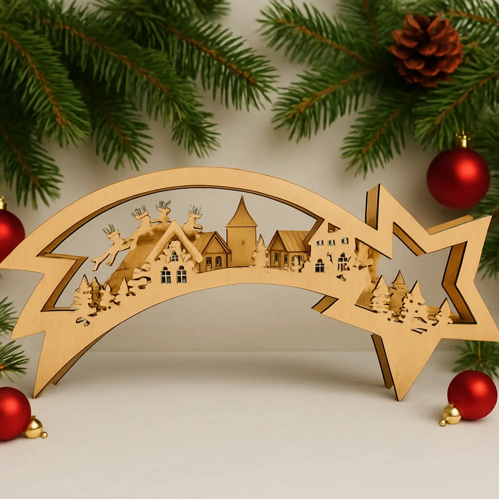 Sternschnuppe Weihnachtsstern – Winterdeko