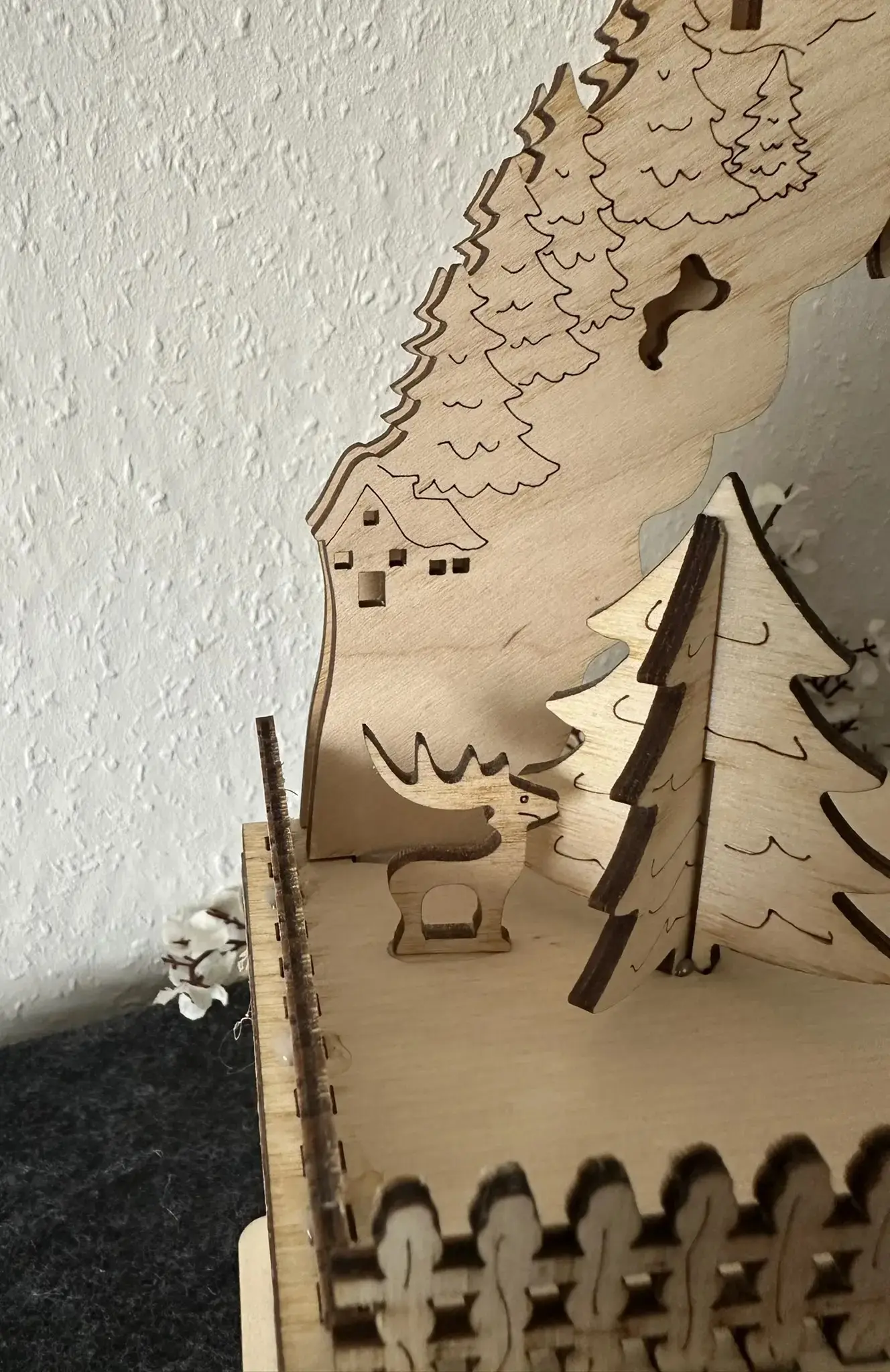Schwibbogen Weihnachtsdorf – Winterlandschaft auf 2 Etagen