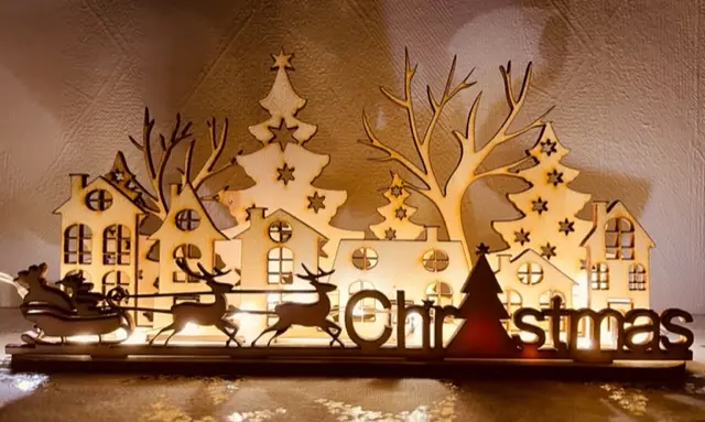Weihnachtsdorf mit Schlitten – festlich & stimmungsvoll