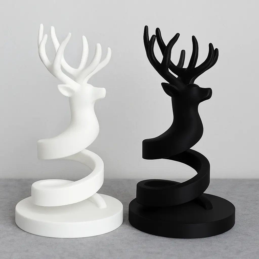 Rentier Kerzenhalter – Spiralform
