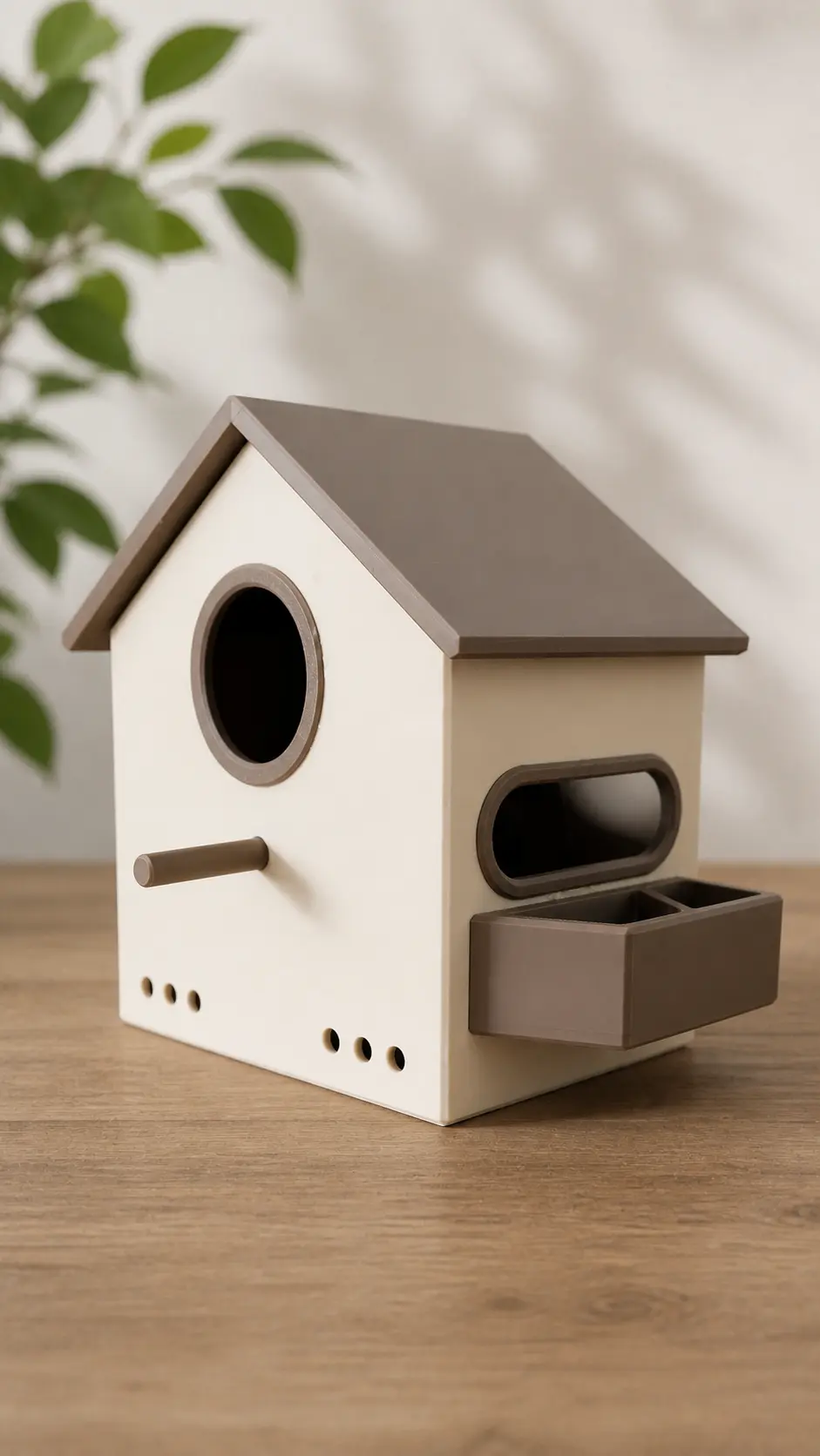 Vogelhaus/Nistkasten mit Futterstelle