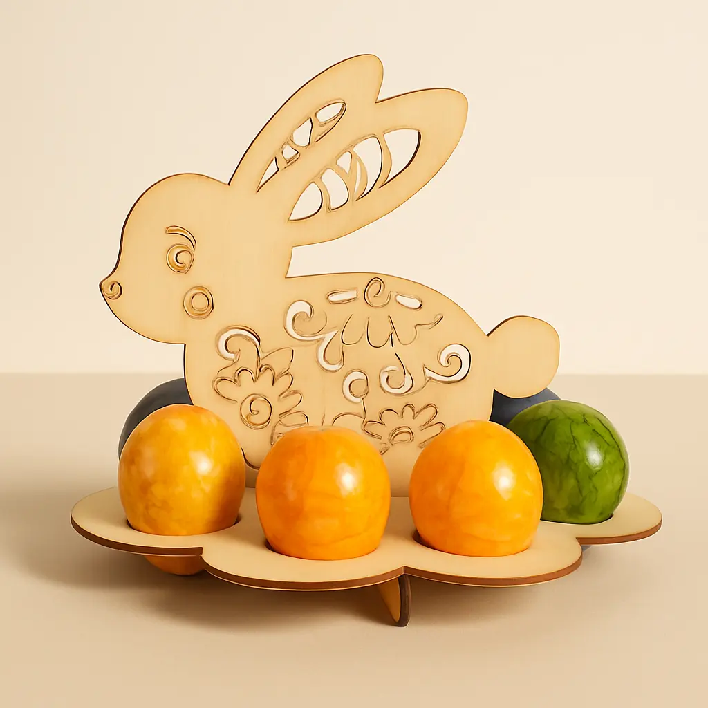 Osterhase Figur – Osterdeko mit Platz für mehrere Eier