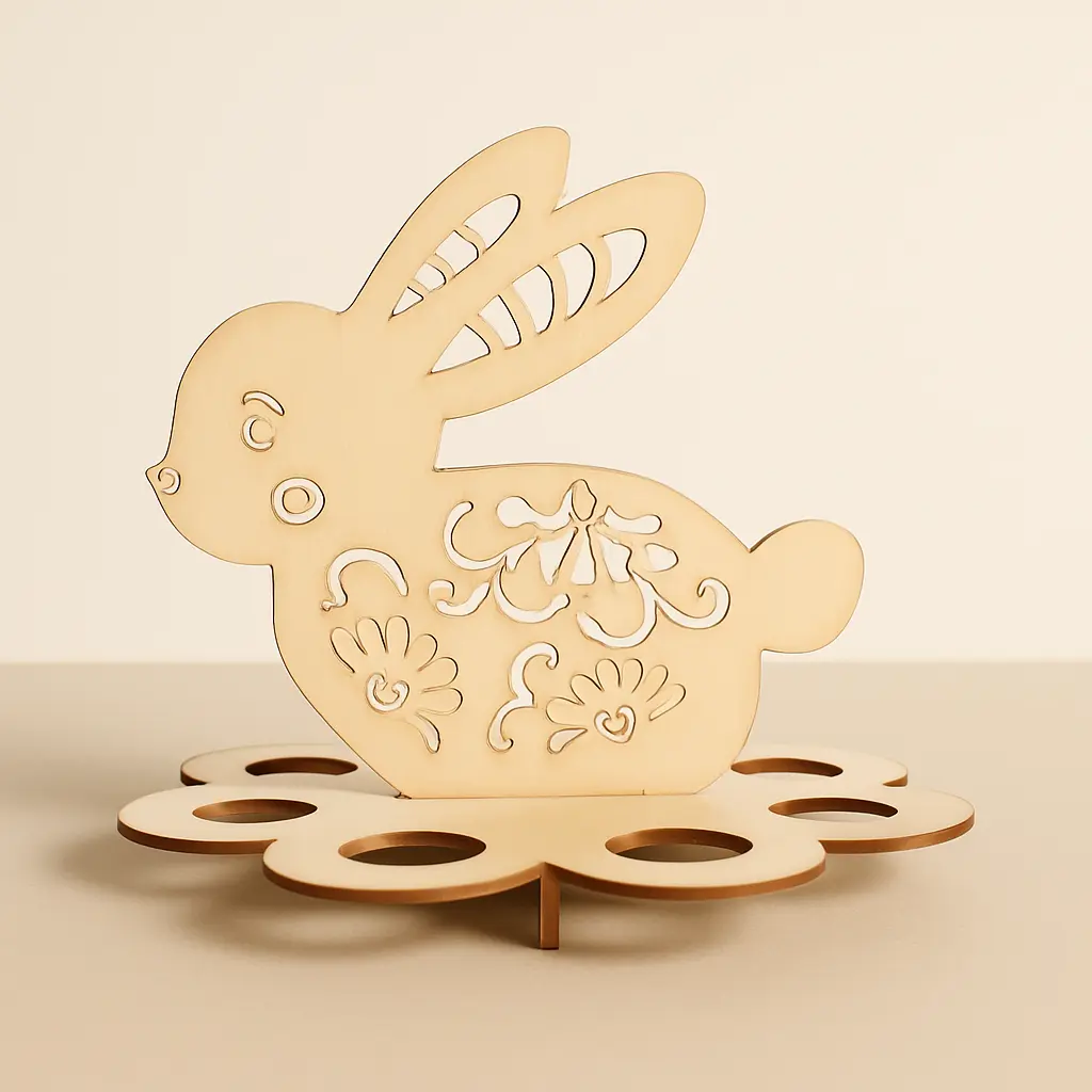 Osterhase Figur – Osterdeko mit Platz für mehrere Eier
