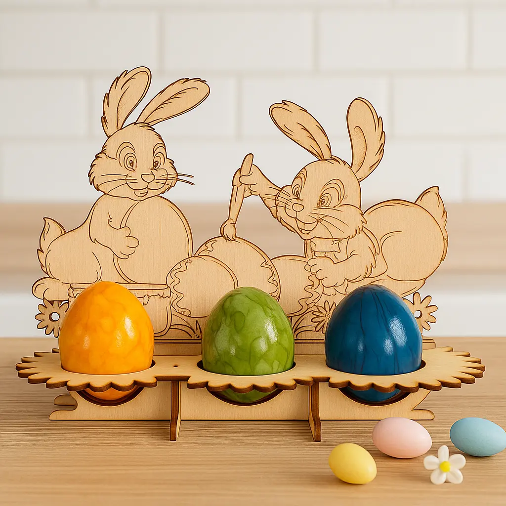 Osterhase Tischdeko – dekorativer Halter für Eier