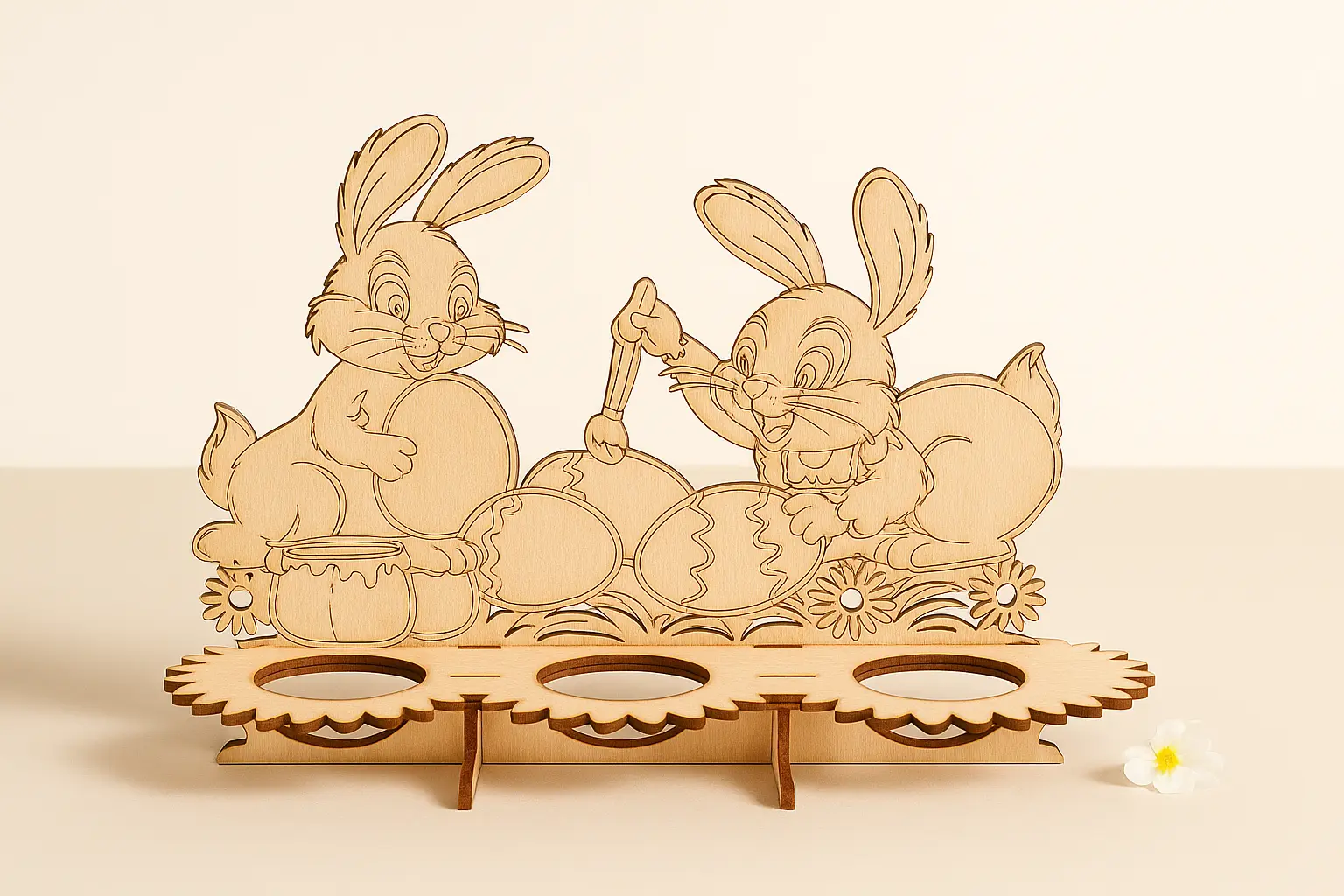 Osterhase Tischdeko – dekorativer Halter für Eier