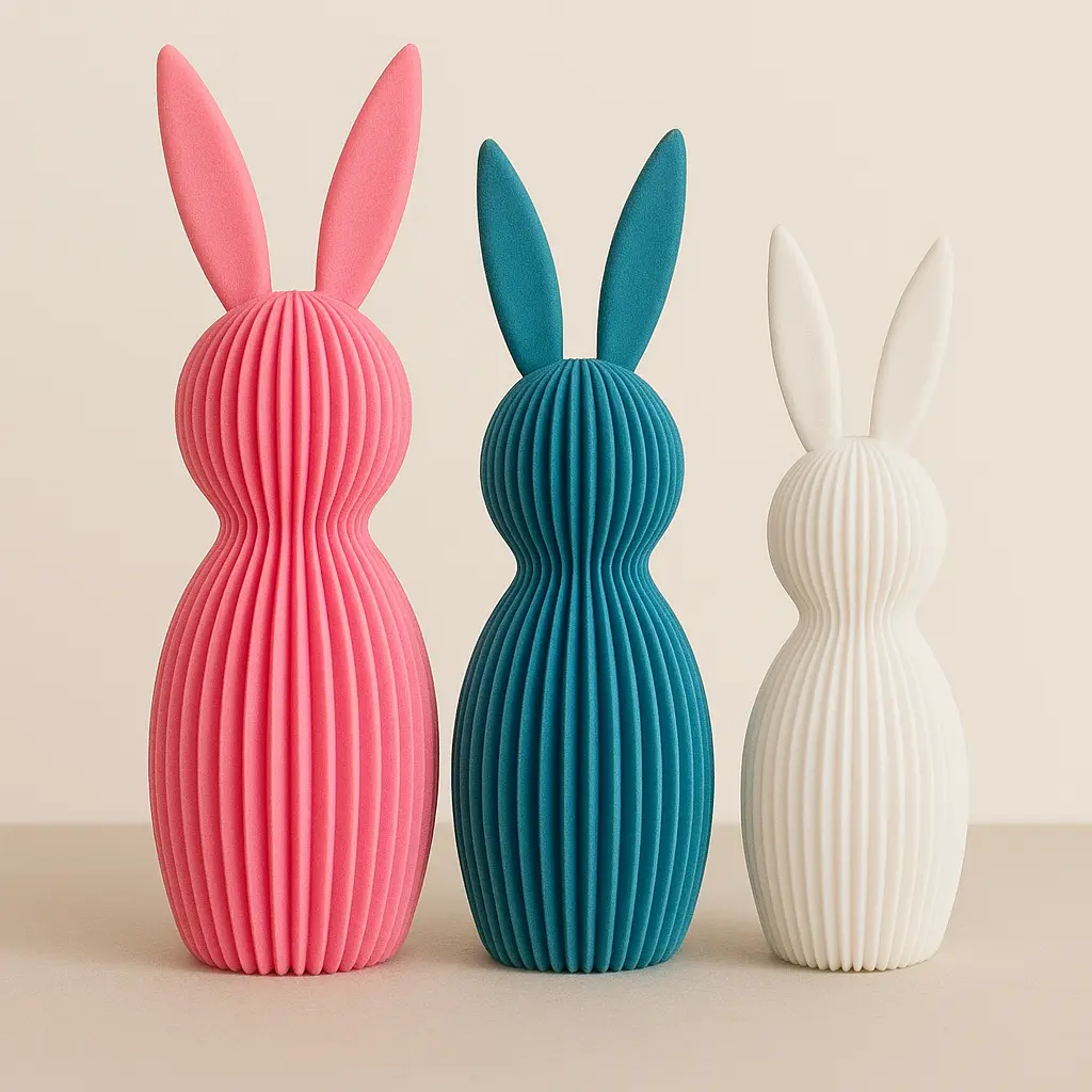 Hasen Figuren modern – schlichte Osterdekoration