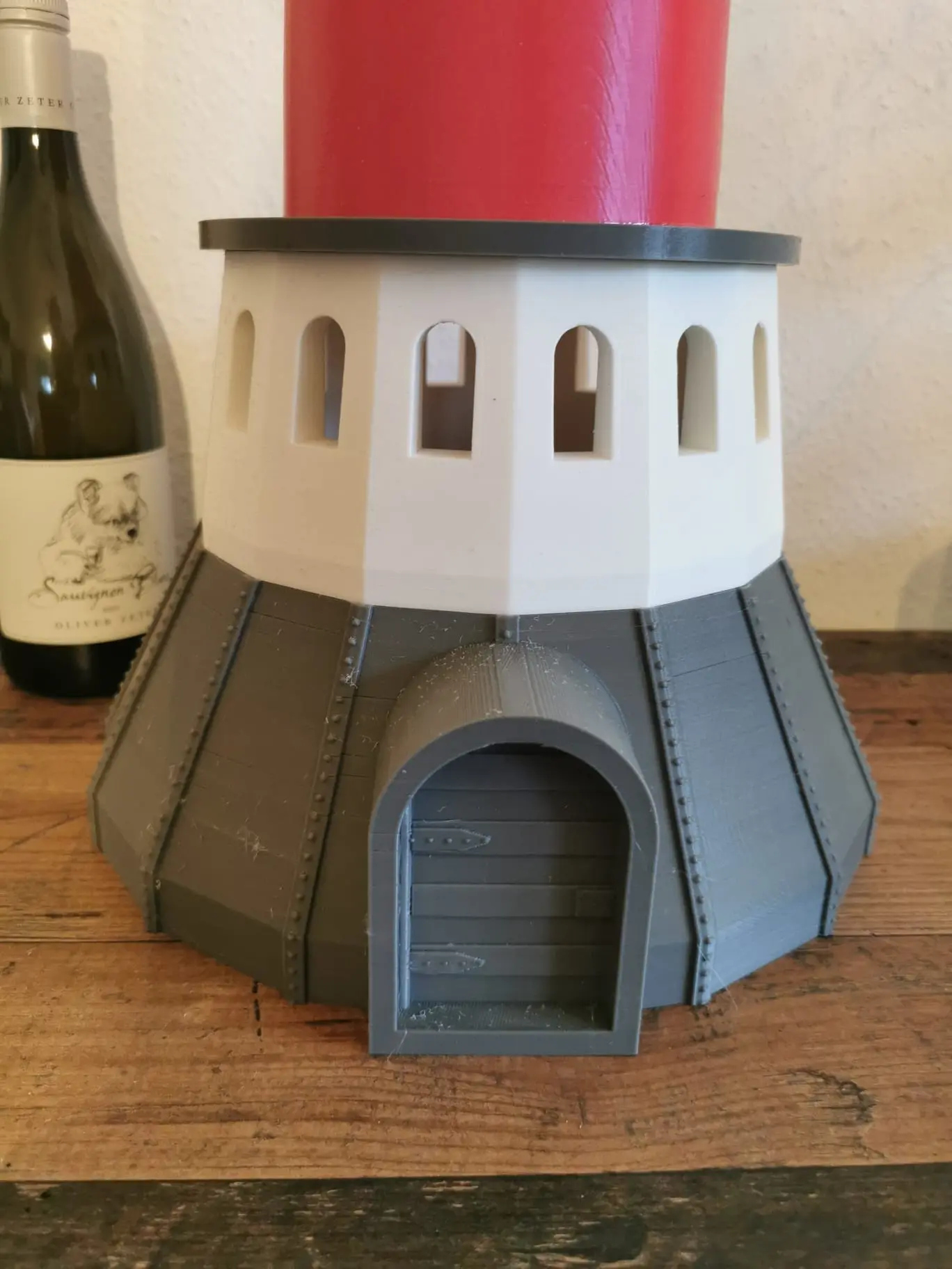 XL Leuchtturm mit Leuchtfeuer für innen & außen