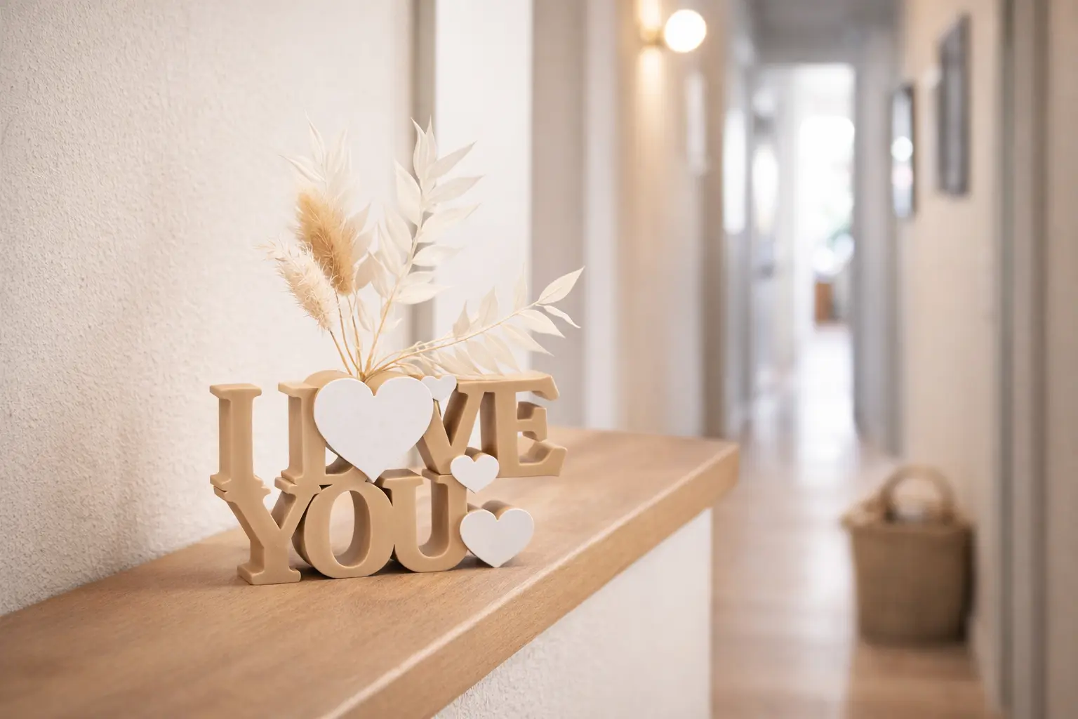 I love you Schriftzug mit Herzen
