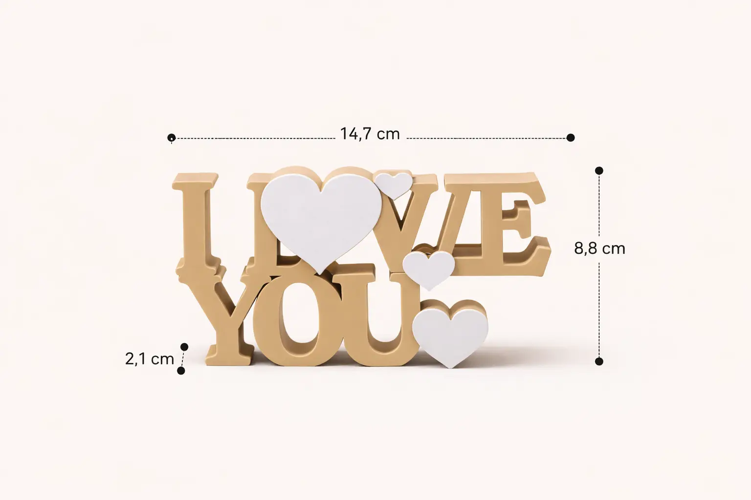 I love you Schriftzug mit Herzen