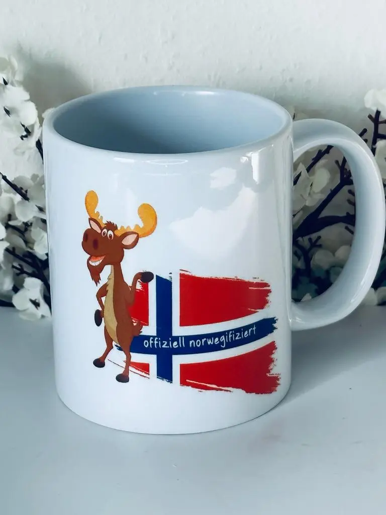 Norwegen Tasse – Elchmotiv für Skandinavienfreunde
