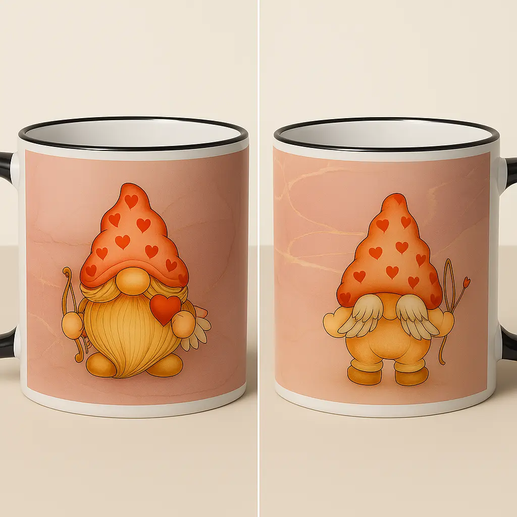Gnom Tasse – vorne Herz, hinten Humor