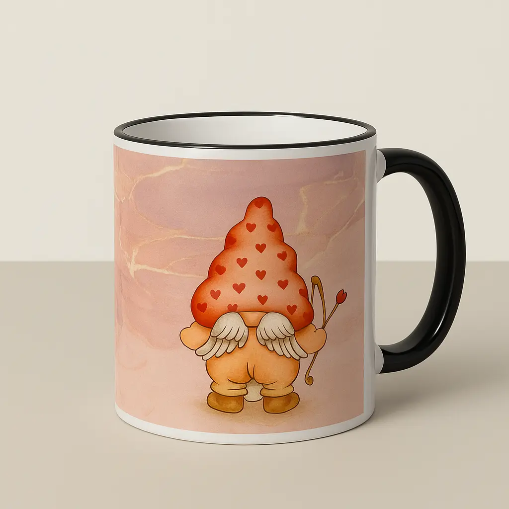 Gnom Tasse – vorne Herz, hinten Humor