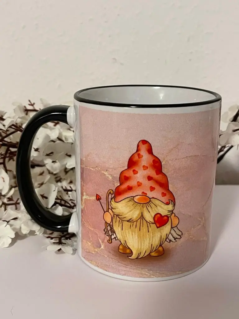 Gnom Tasse – vorne Herz, hinten Humor