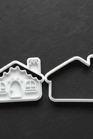 Ausstechform Weihnachtshaus inkl. Stempel