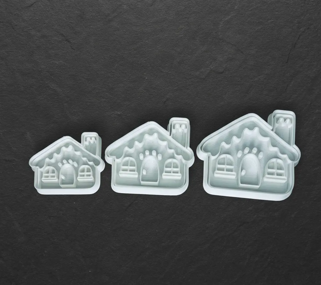 Ausstechform Weihnachtshaus inkl. Stempel