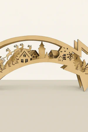 Sternschnuppe Weihnachtsstern – Winterdeko Gesamtansicht