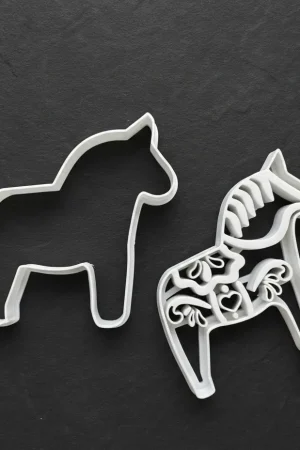 Ausstechform Dalahäst mit Stempel