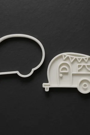 Ausstechform Wohnwagen mit Stempel