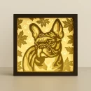 Leuchtrahmen Französische Bulldogge beleuchtet – dekorative LED Hundedeko